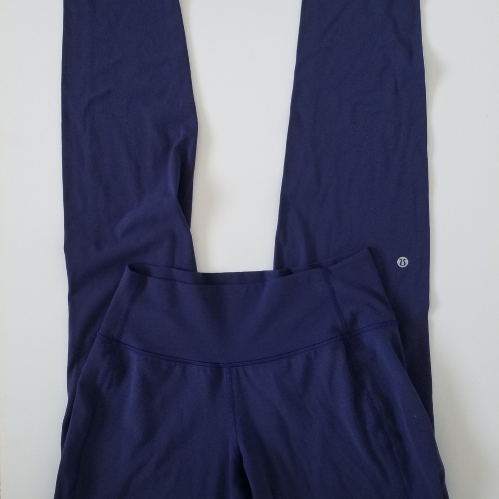 Lululemon Blue Size 8 Full Length Fabric Leggings